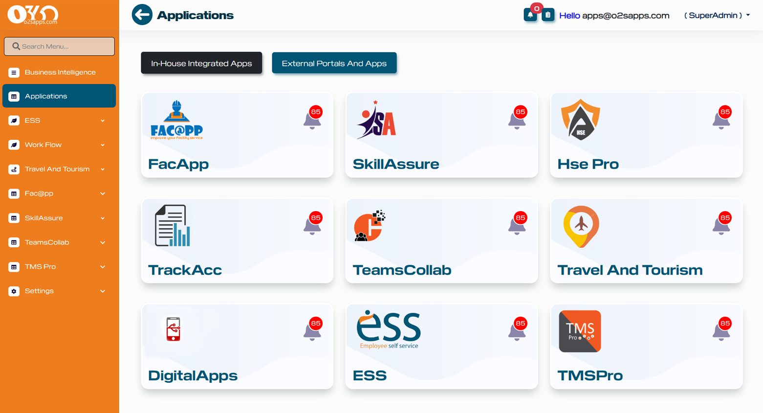 O360live Unified Enterprise Business Dashboard